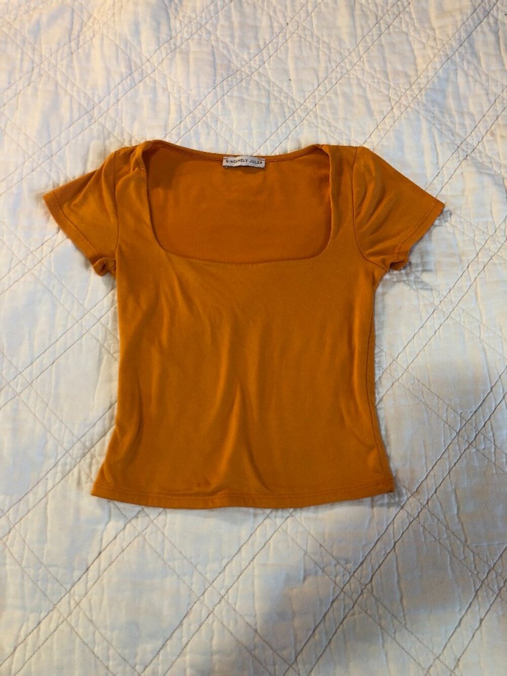 Sincerely Jules Orange Girls/Big Girls Top, Size Small